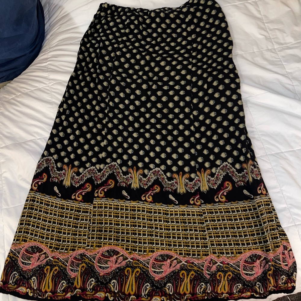 Jennifer Collins Bohemian Style Stretch Waist  Skirt Size Large
